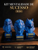 Kit Decorativo Foco Disciplina Execução 15cm | Mentalidade de Sucesso