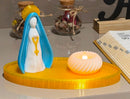 Santa Minimalista Personalizada 10cm com Bandeja | Kit Cantinho de Oração