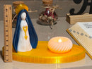 Santa Minimalista Personalizada 10cm com Bandeja | Kit Cantinho de Oração